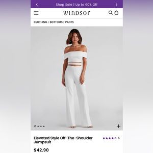 White cut out jumpsuit - Windsor Size Small Worn once Like New